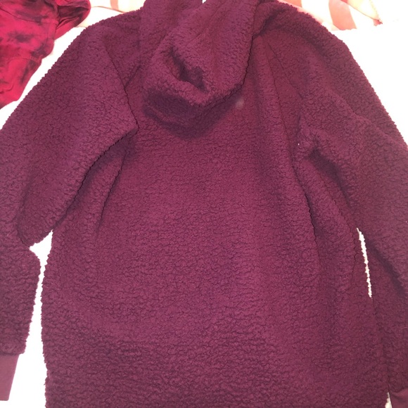 PINK Sherpa Half Zip Hoodie - Picture 5 of 5